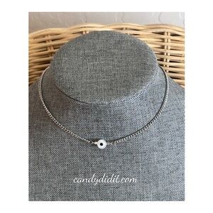 NWT Handmade Candy Did It! White Double Sided Eye Of Protection Necklace